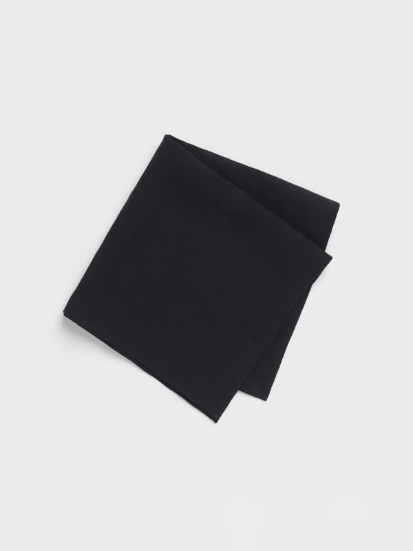 The Black Tux Accessories*Black Linen Pocket Square