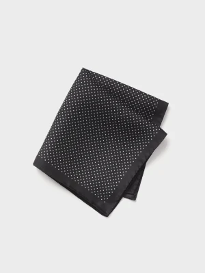 The Black Tux Accessories*Black Pin Dot Pocket Square