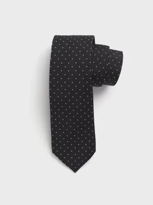 The Black Tux Neckwear*Black Pindot Silk Necktie