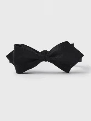 The Black Tux Neckwear*Black Silk Twill Diamond Bow Tie