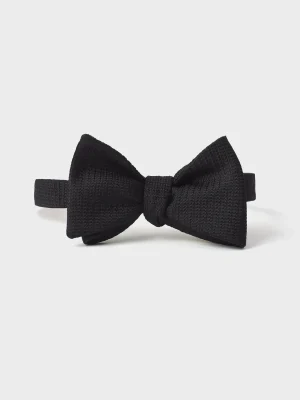 The Black Tux Neckwear*Black Textured Silk Bow Tie