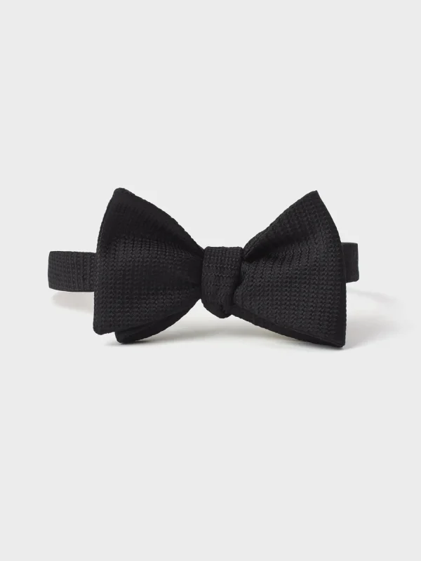 The Black Tux Neckwear*Black Textured Silk Bow Tie