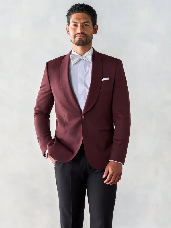 The Black Tux Suits & Tuxedos | Suits & Tuxedos*Burgundy Shawl Jacket Tuxedo