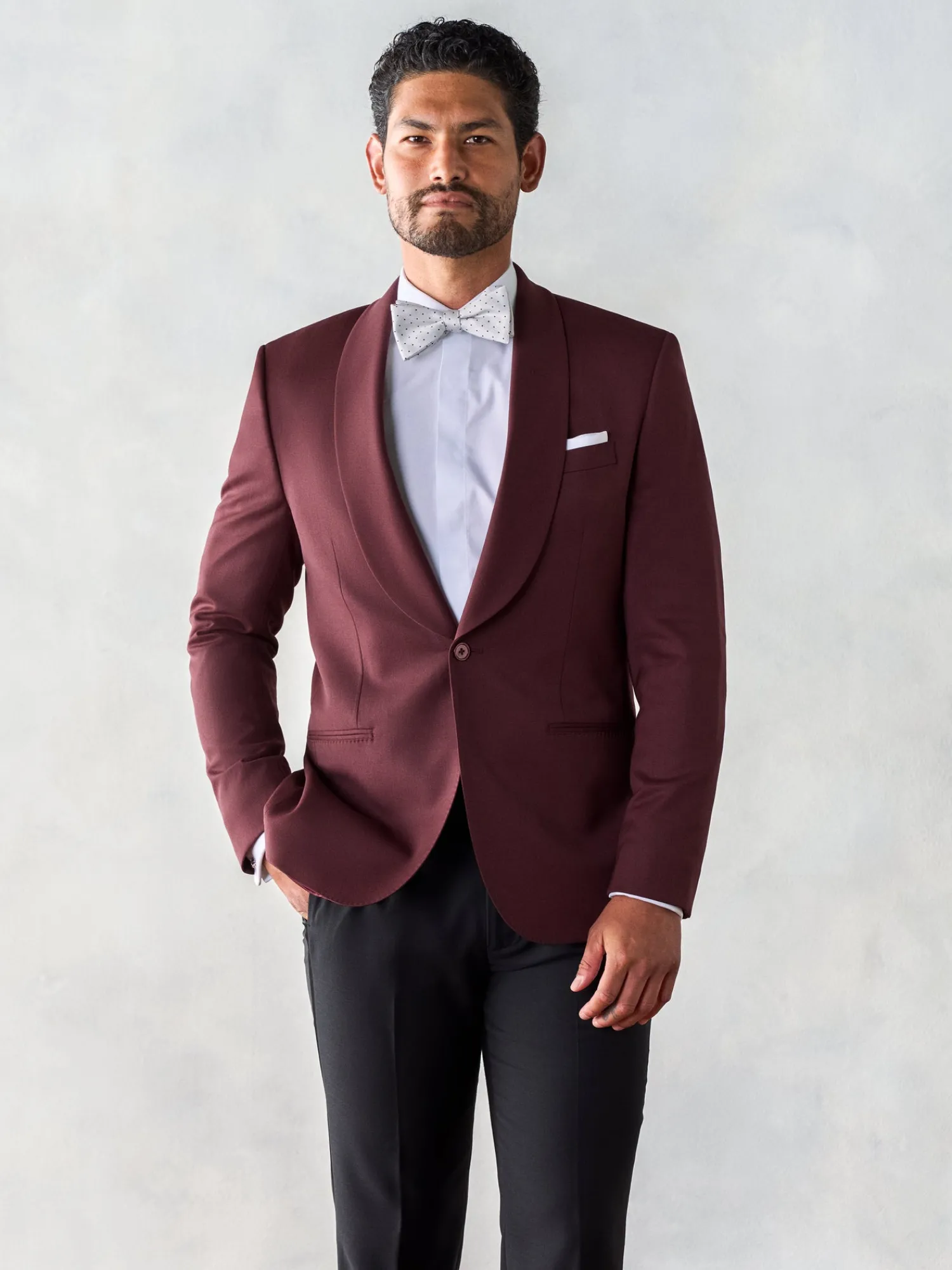 The Black Tux Suits & Tuxedos | Suits & Tuxedos*Burgundy Shawl Jacket Tuxedo