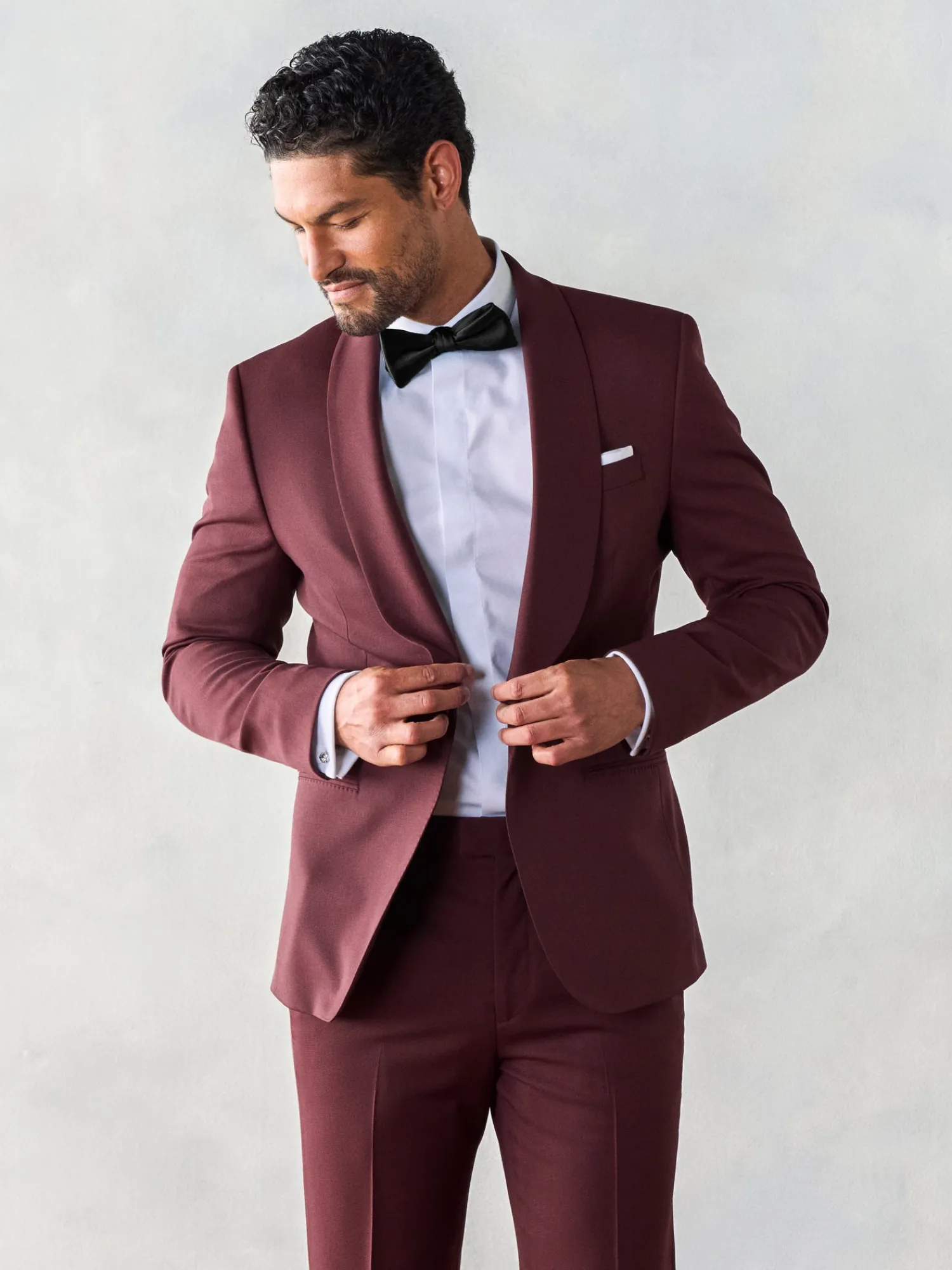 The Black Tux Suits & Tuxedos | Suits & Tuxedos*Burgundy Shawl Jacket Tuxedo
