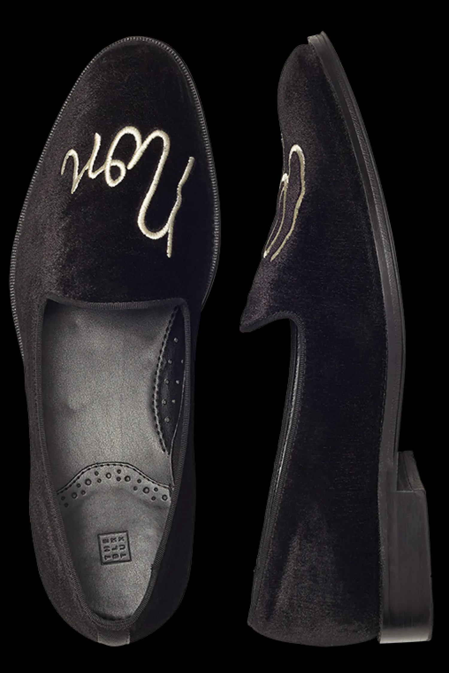 The Black Tux Shoes*Decisions Black Velvet Loafers