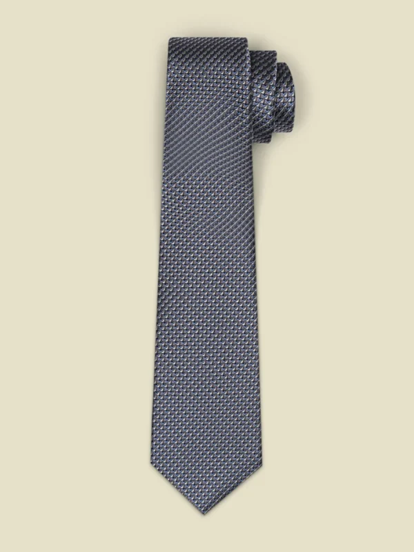 The Black Tux Neckwear*Dusty Blue/Grey Textured Necktie