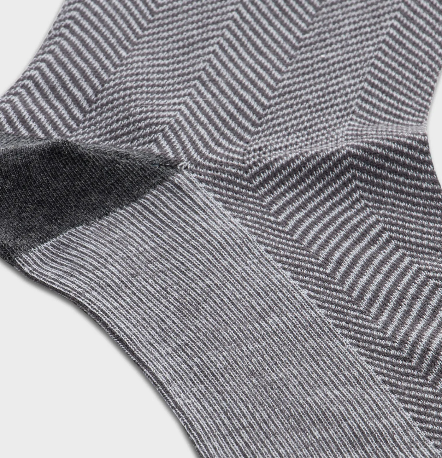 The Black Tux Accessories | Shoes*Light Grey Herringbone Dress Sock