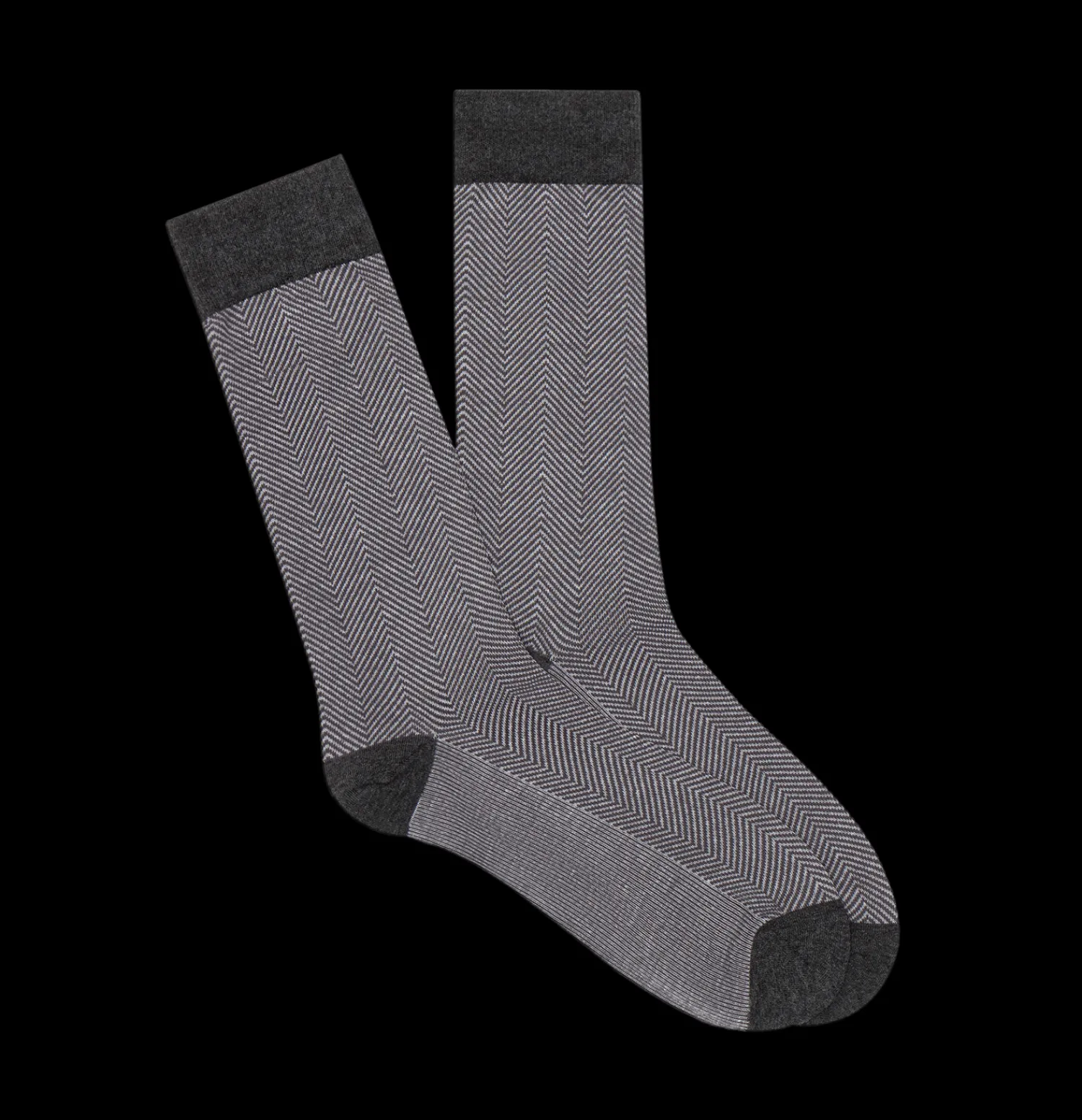 The Black Tux Accessories | Shoes*Light Grey Herringbone Dress Sock