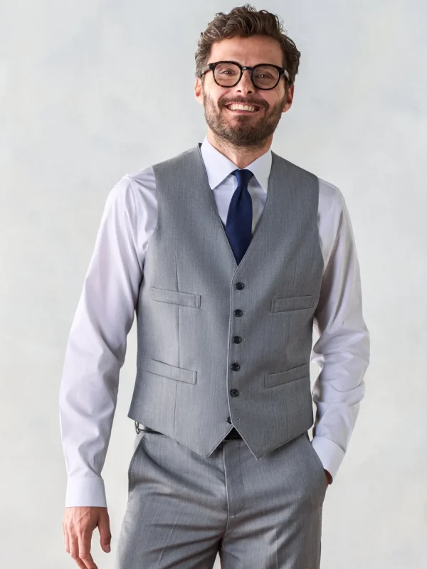 The Black Tux Vests*Light Grey Suit Vest