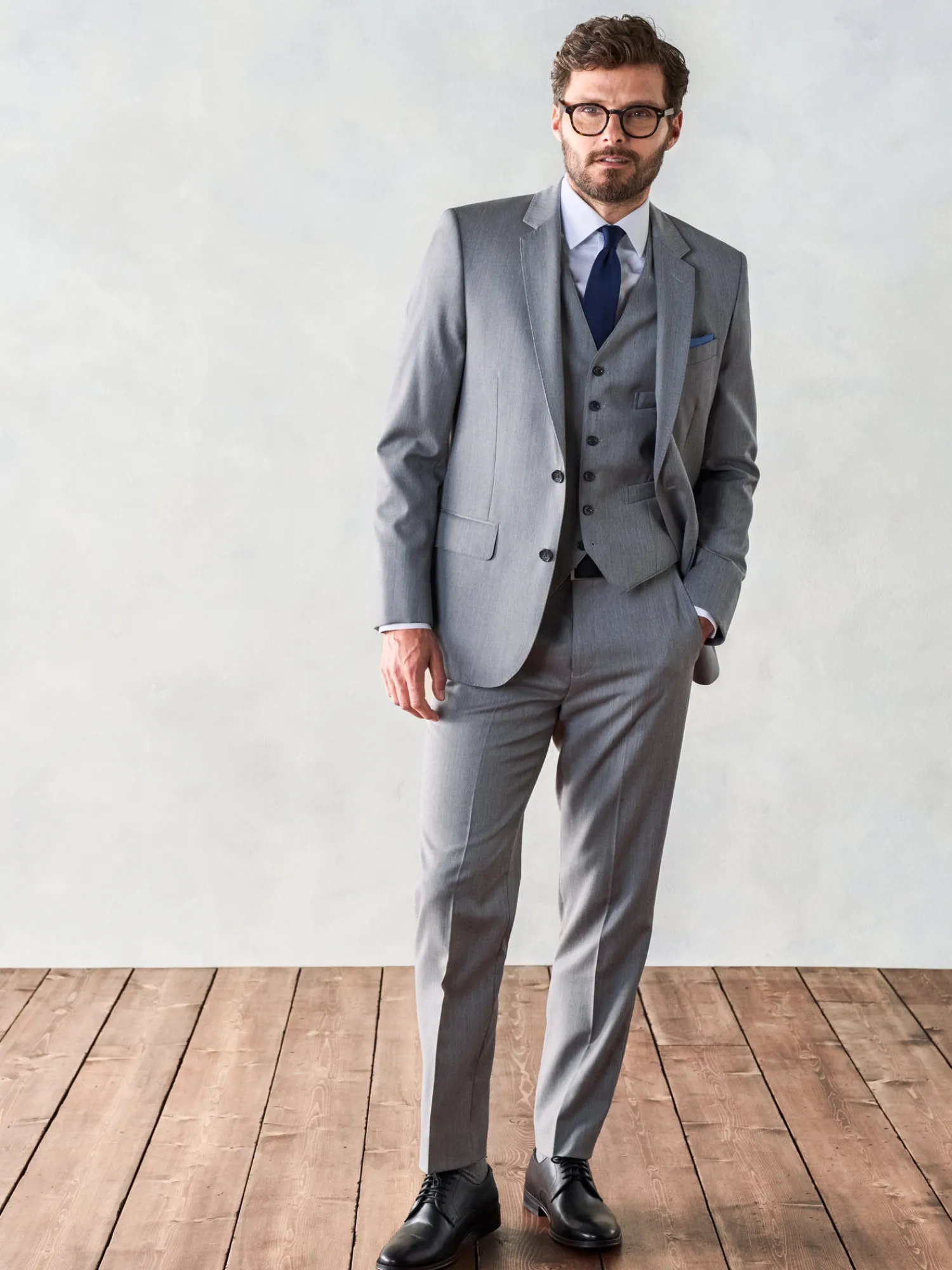 The Black Tux Vests*Light Grey Suit Vest