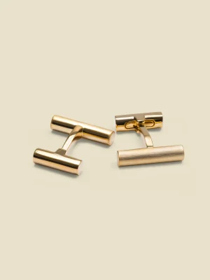 The Black Tux Accessories | Cufflinks & Studs*Matte Gold Bar Cufflinks