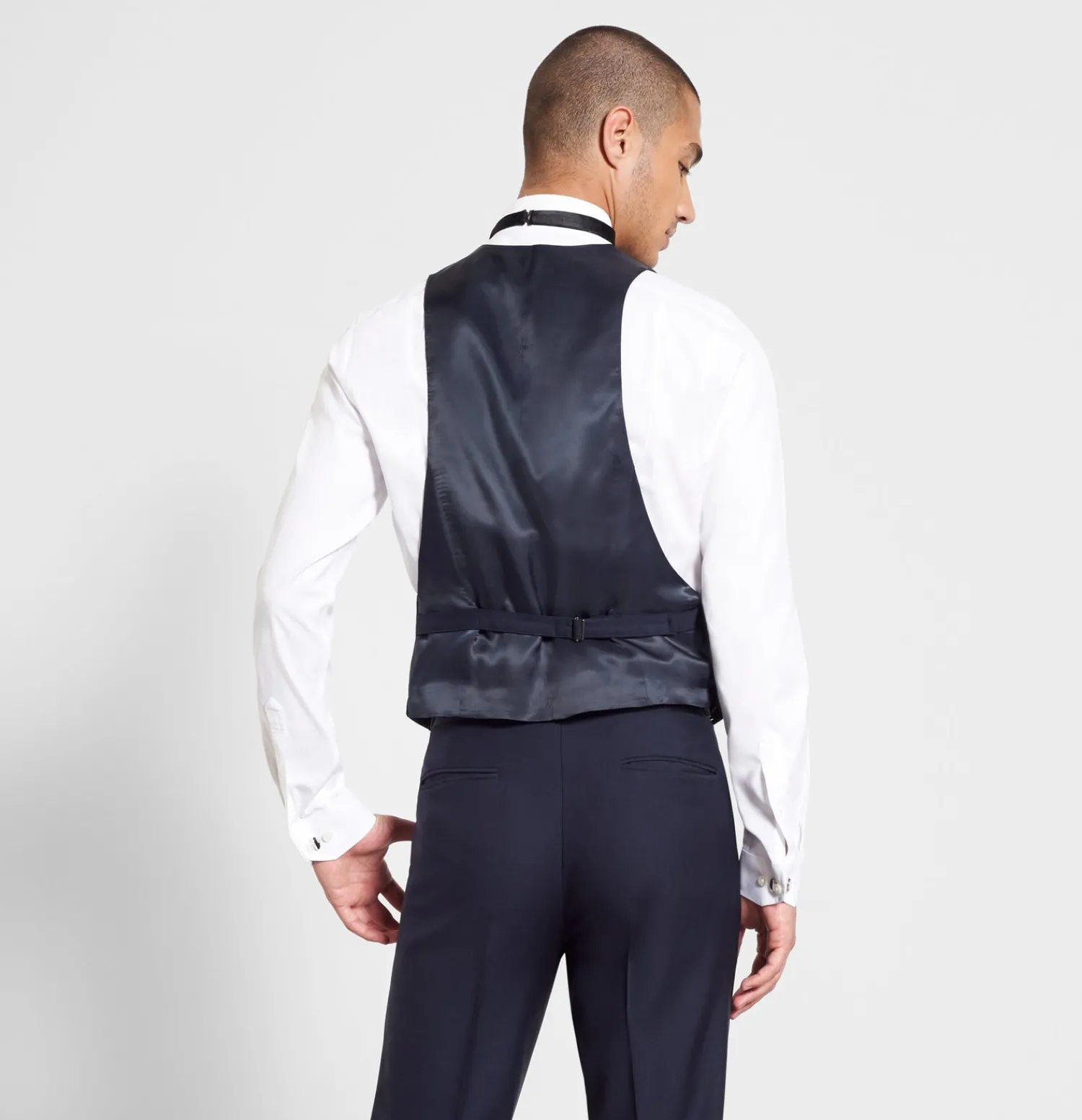 The Black Tux Vests*Midnight Blue Low Cut Tuxedo Vest