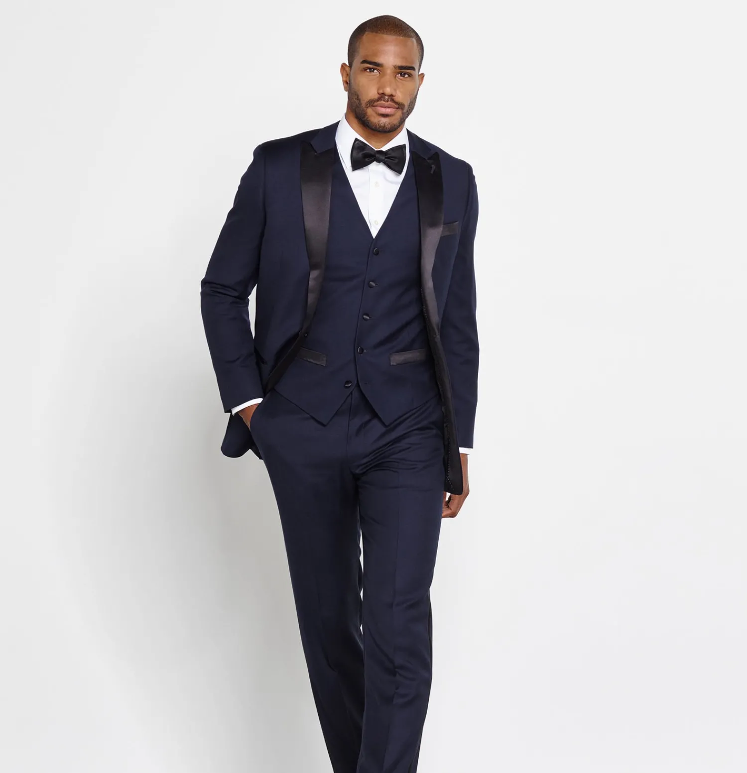 The Black Tux Vests*Midnight Blue Tuxedo Vest