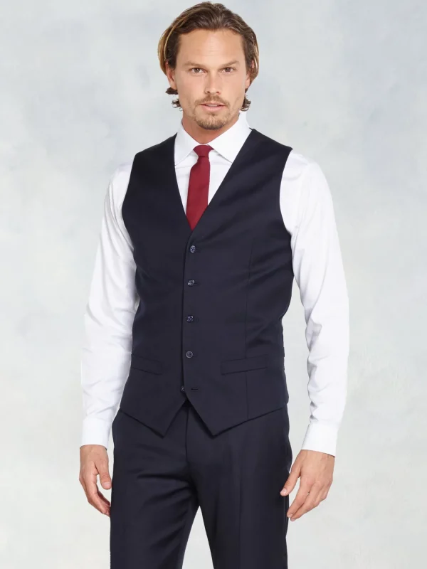 The Black Tux Vests*Navy Blue Suit Vest