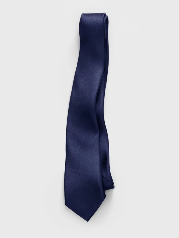 The Black Tux Neckwear*Navy Satin Necktie