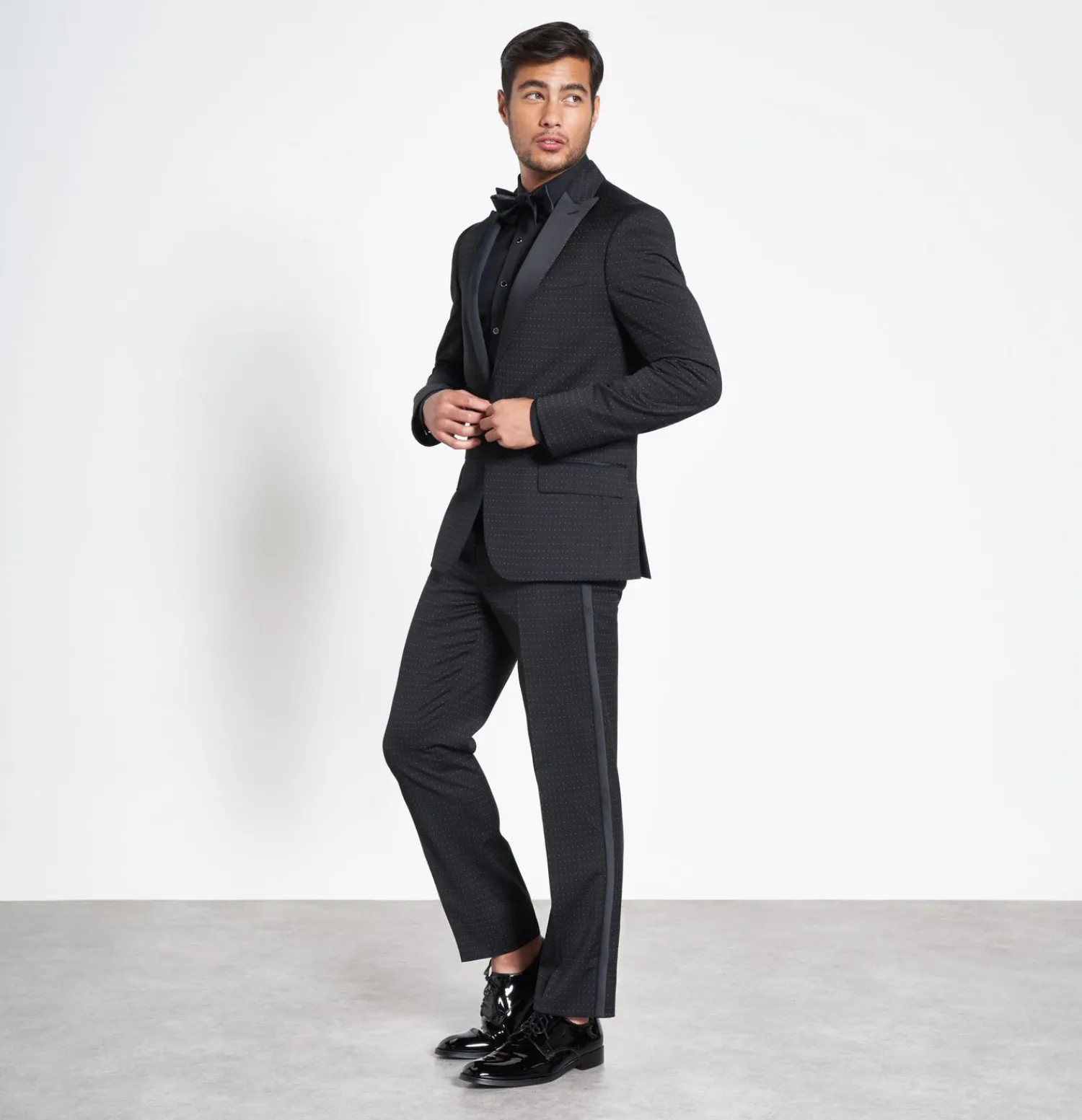 The Black Tux Suits & Tuxedos | Suits & Tuxedos*Onyx Dot Peak Lapel Tuxedo
