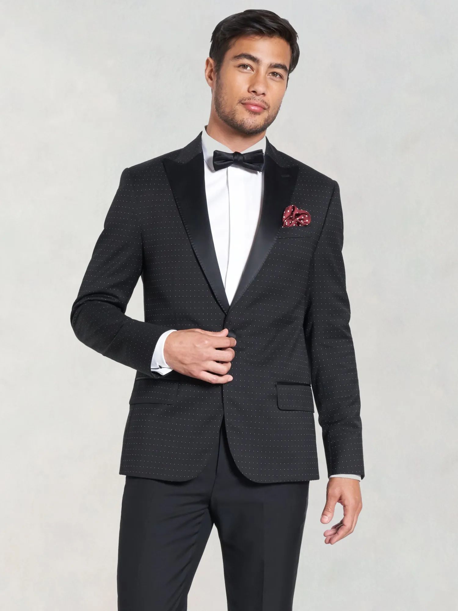 The Black Tux Suits & Tuxedos | Suits & Tuxedos*Onyx Dot Peak Lapel Tuxedo