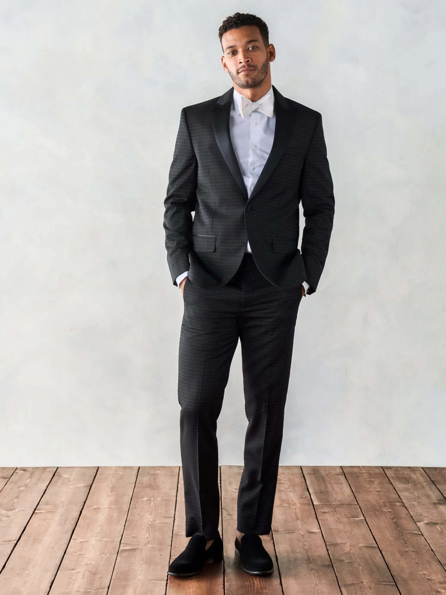 The Black Tux Suits & Tuxedos | Suits & Tuxedos*Onyx Dot Peak Lapel Tuxedo