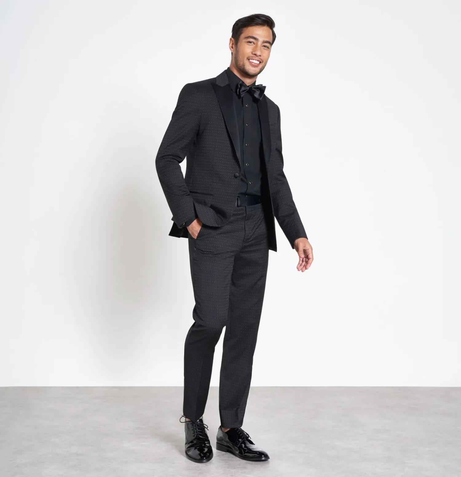 The Black Tux Suits & Tuxedos | Suits & Tuxedos*Onyx Dot Peak Lapel Tuxedo