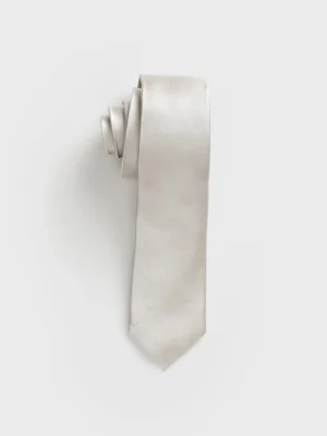 The Black Tux Neckwear*Silver Satin Necktie