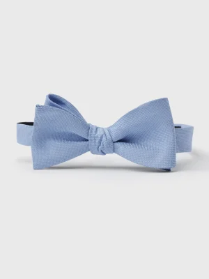 The Black Tux Neckwear*Sky Blue Linen/Silk Bow Tie
