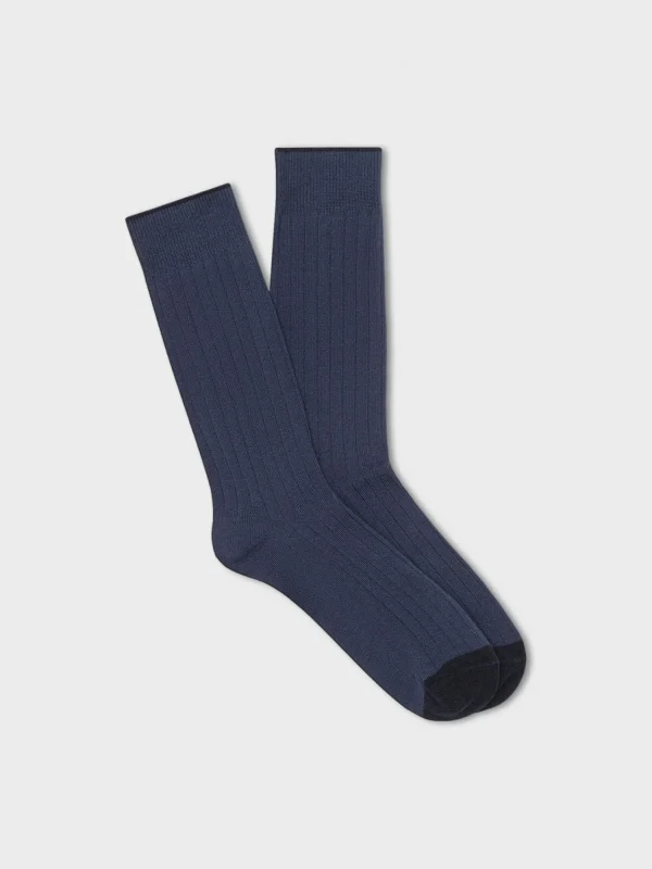 The Black Tux Shoes | Accessories*Solid Blue Dress Sock