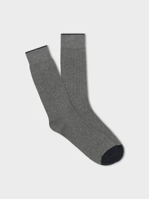 The Black Tux Accessories | Shoes*Solid Grey Dress Sock