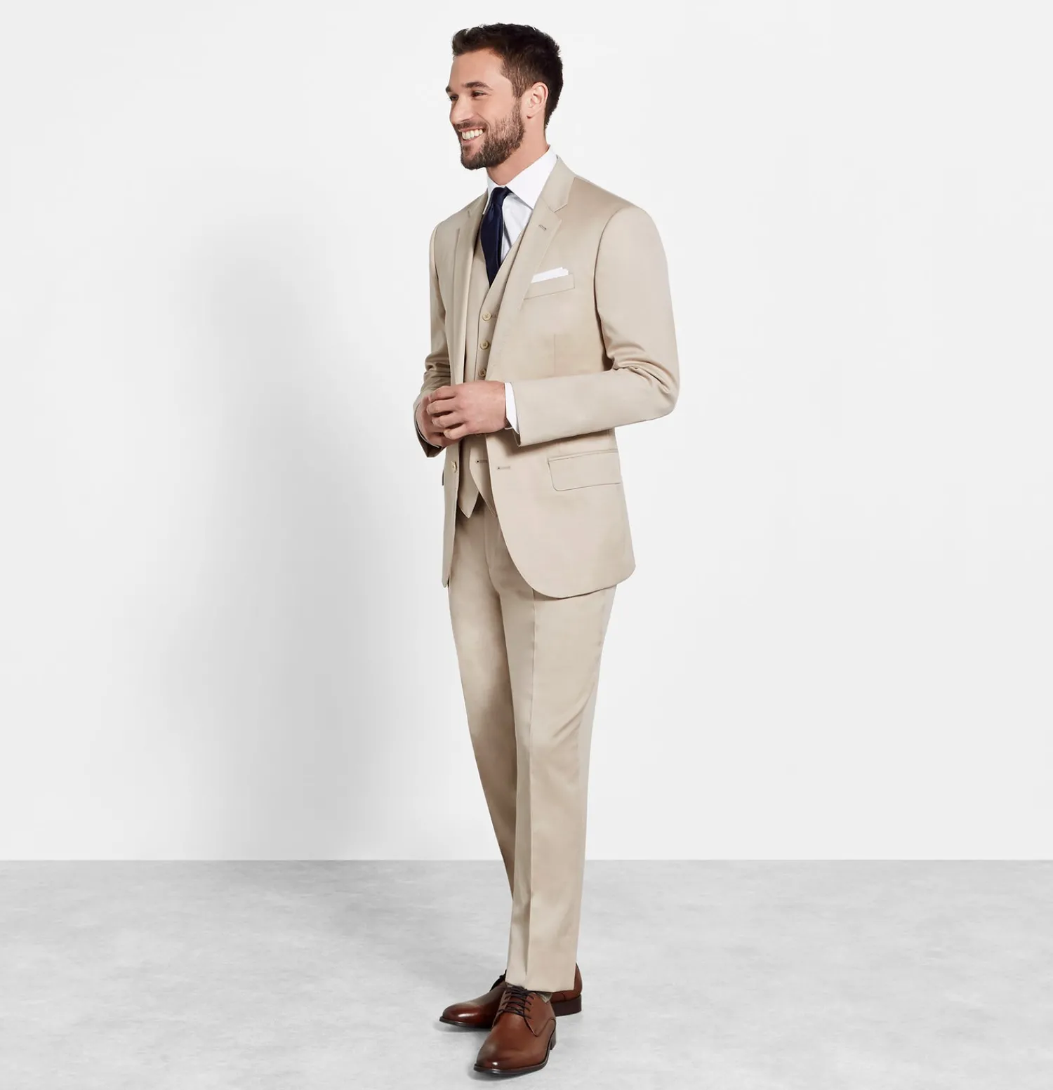 The Black Tux Vests*Tan Suit Vest