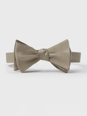 The Black Tux Neckwear*Taupe Butterfly Bow Tie
