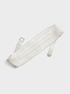 The Black Tux Accessories*White Satin Cummerbund