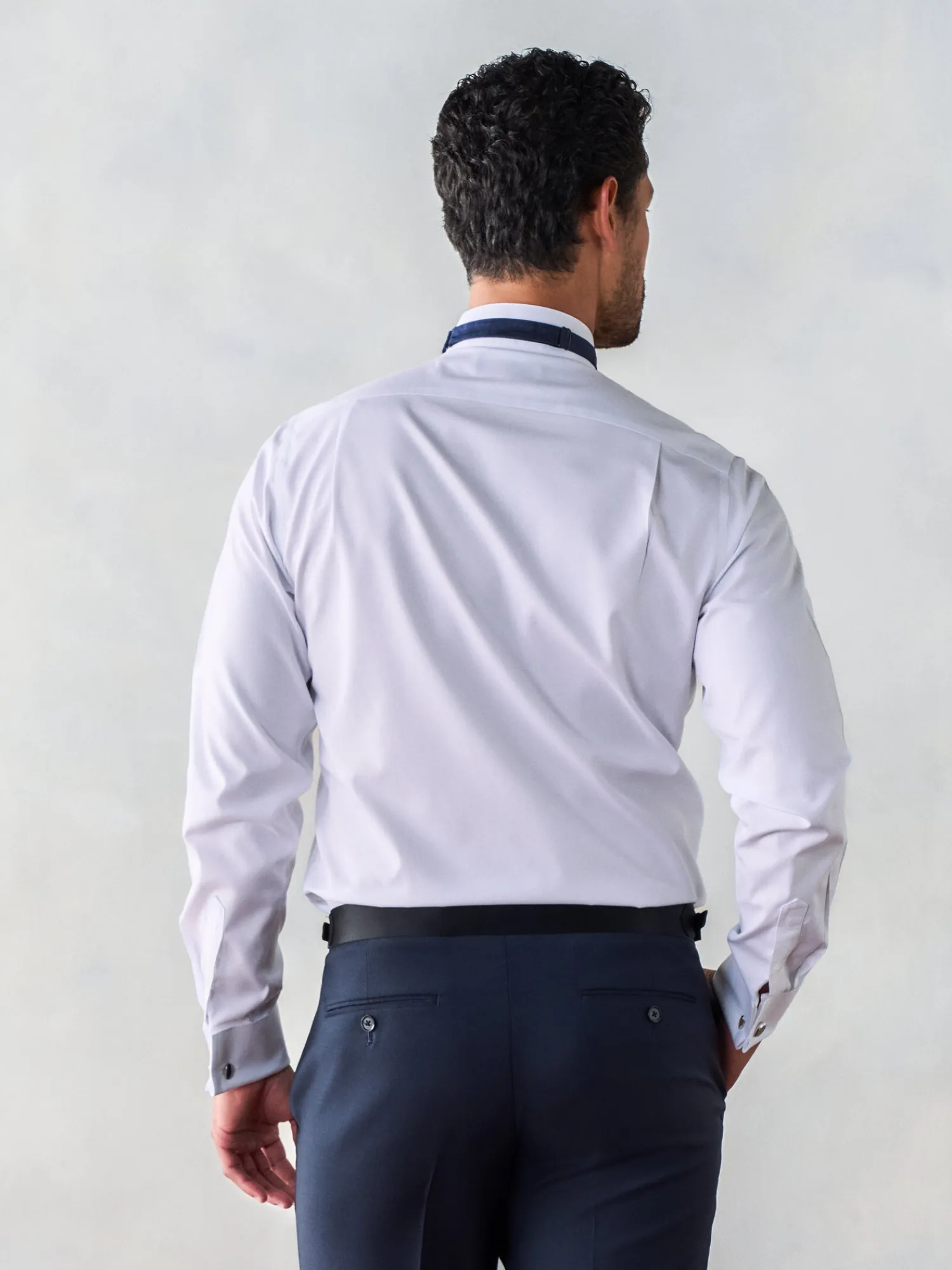 The Black Tux Shirts*Wing Collar Fly-Front Dress Shirt